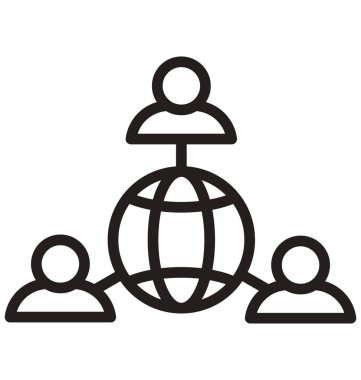 hiyerarşi, hiyerarşik yapı çizgisi izole vektör simgesi kolayca değiştirilebilir ve düzenlenebilir