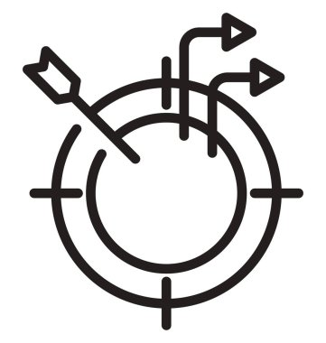 Strateji, oyun planı çizgisi izole vektör simgesi kolayca değiştirilebilir ve düzenlenebilir