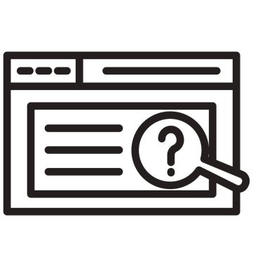 arama, web hattı izole vektör simgesi kolayca değiştirilebilir ve düzenlenebilir