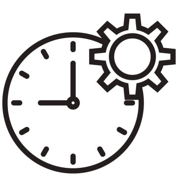 Zaman Yönetimi satırı izole edilmiş vektör simgesi kolayca değiştirilebilir ve düzenlenebilir