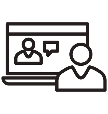 Profil, sohbet, Çevrimiçi sohbet hattı izole vektör simgesi kolayca değiştirilebilir ve düzenlenebilir