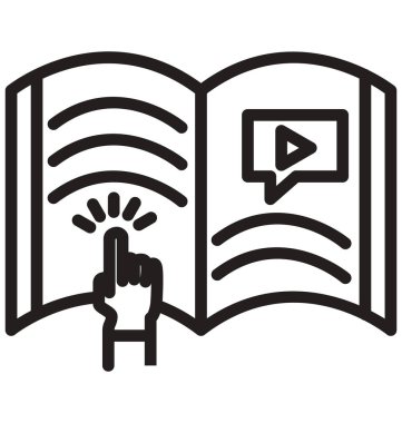 Öğrenme, çevrimiçi satır izole vektör simgesi kolayca değiştirilebilir ve düzenlenebilir