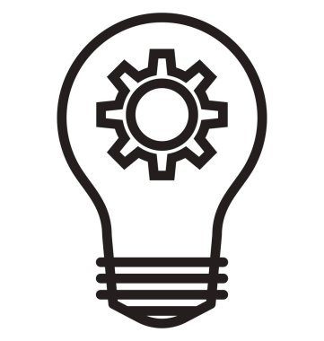 Ampul, ampul hattı izole vektör simgesi kolayca değiştirilebilir ve düzenlenebilir