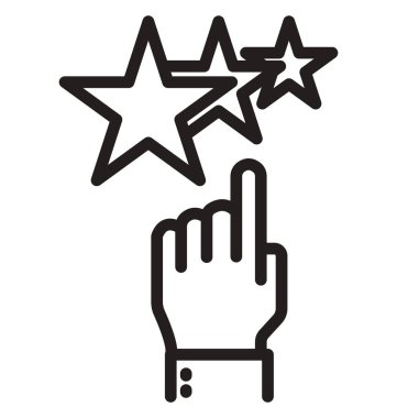 İzole vektör simge kolayca değiştirilebilir ve düzenlemek yıldız satırı