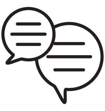 Çevrimiçi Sohbet hattı izole vektör simgesi kolayca değiştirilebilir ve düzenlenebilir