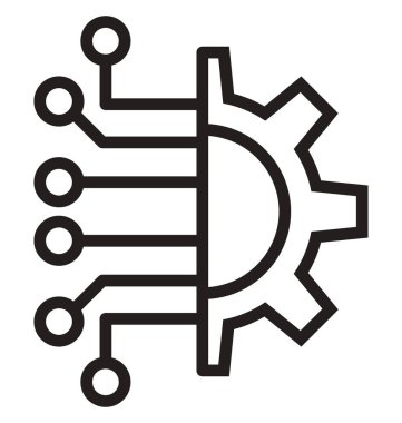 işleme ayarlarını, Dişli satırı izole vektör simgesi kolayca değiştirilebilir ve düzenleyin