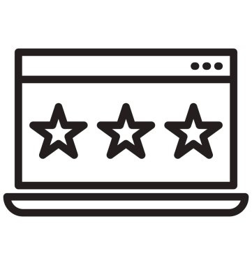 İzole vektör simge kolayca değiştirilebilir ve düzenlemek yıldız satırı