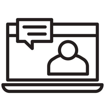 Konuşma balonu hat izole vektör simgesinin kolayca değiştirilebilir ve düzenleyin