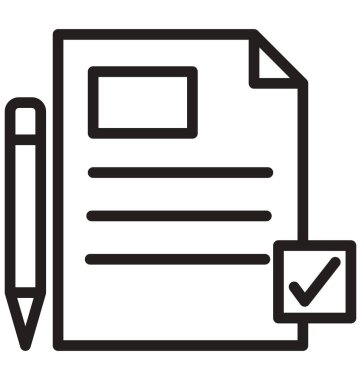 Metin Sayfası satır izole vektör simgesi kolayca değiştirilebilir ve düzenlenebilir