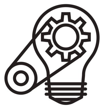 Fikir üretmek, izole vektör simge kolayca değiştirilebilir ve düzenlemek fikir hattı