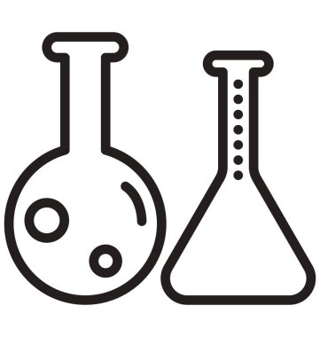 Laboratuar satırı izole vektör simgesi kolayca değiştirilebilir ve düzenlenebilir