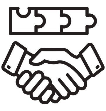 işadamı ortak hat izole vektör simge kolayca değiştirilebilir ve düzenleyin