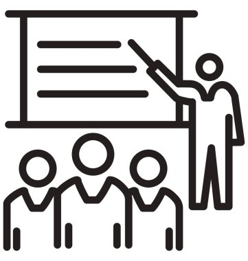 Sunum satırı izole vektör simgesi kolayca değiştirilebilir ve düzenlenebilir