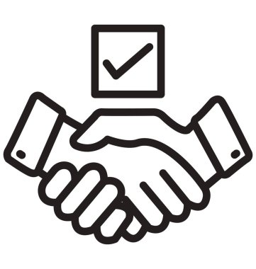 İş ortağı satırı izole vektör simgesi kolayca değiştirilebilir ve düzenleyin