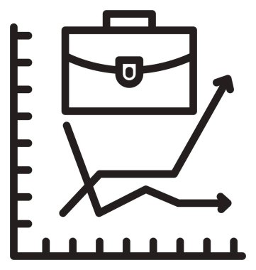 Büyüme çizelgesi izole edilmiş vektör simgesi kolayca değiştirilebilir ve düzenlenebilir