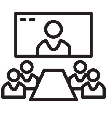 video ders satırı izole vektör simgesi kolayca değiştirilebilir ve Düzenle