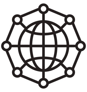 Küre ayarları, dişli çizgi izole vektör simgesi kolayca değiştirilebilir ve düzenlenebilir