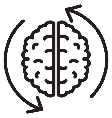 Beyin fırtınası, gök gürültüsü, düşünme çizgisi izole vektör simgesi kolayca değiştirilebilir ve düzenlenebilir