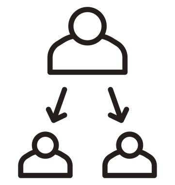 Takım yönetimi, çark çizgisi izole vektör simgesi kolayca değiştirilebilir ve düzenlenebilir