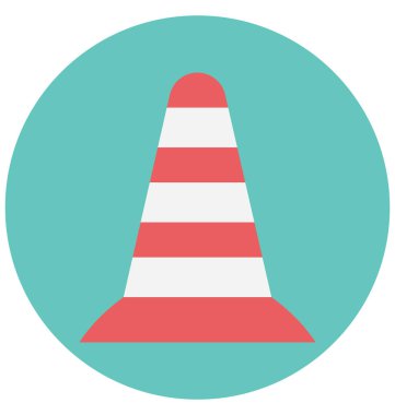 Trafik koni illüstrasyon renk vektör izole simge kolay düzenlenebilir ve özel kullanım için boş zaman, seyahat ve Tur  