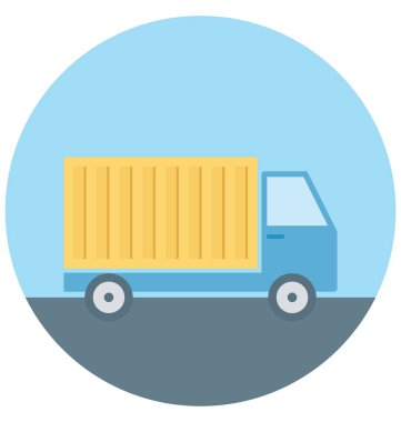 Teslimat Vani llustration renkli vektör izole simge kolay düzenlenebilir ve özel kullanım için boş zaman, seyahat ve Tur 