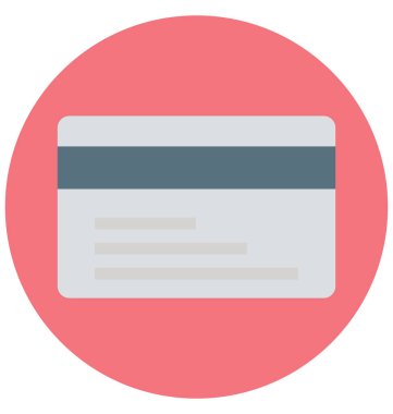 Kredi kartı illüstrasyon renk vektör izole simge kolay düzenlenebilir ve özel kullanım için boş zaman, seyahat ve Tur 