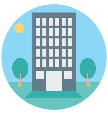 Otel illüstrasyon renk vektör izole simge kolay düzenlenebilir ve özel kullanım için boş zaman, seyahat ve Tur 