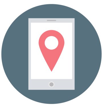 GPS aygıt illüstrasyon renk vektör izole simge kolay düzenlenebilir ve özel kullanım için boş zaman, seyahat ve Tur 