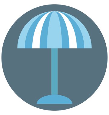 Plaj Şemsiye illüstrasyon renk vektör izole simge kolay düzenlenebilir ve özel kullanım için boş zaman, seyahat ve Tur 