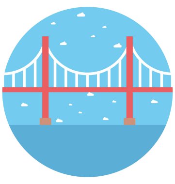 Thomas Köprüsü illüstrasyon renk vektör izole simge kolay düzenlenebilir ve özel kullanım için boş zaman, seyahat ve Tur 