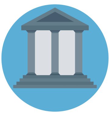 Banka illüstrasyon renk vektör izole simge kolay düzenlenebilir ve özel kullanım için boş zaman, seyahat ve Tur 