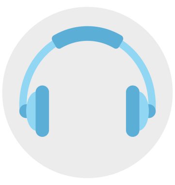 Kulaklık illüstrasyon renk vektör izole simge kolay düzenlenebilir ve özel kullanım için boş zaman, seyahat ve Tur 