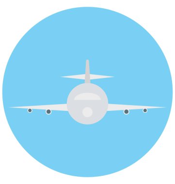 Uçak illüstrasyon renk vektör izole simge kolay düzenlenebilir ve özel kullanım için boş zaman, seyahat ve Tur 