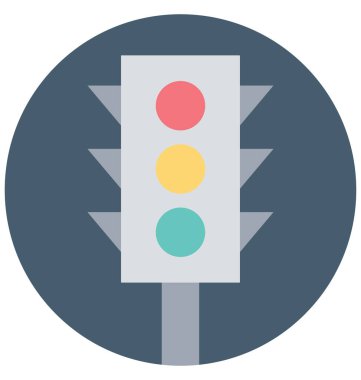 Trafik ışıkları illüstrasyon renk vektör izole simge kolay düzenlenebilir ve özel kullanım için boş zaman, seyahat ve Tur 