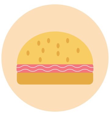 Burger illüstrasyon renk vektör izole simge kolay düzenlenebilir ve özel kullanım için boş zaman, seyahat ve Tur 