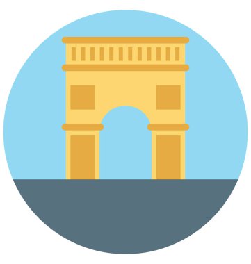 Kemer illüstrasyon renk vektör izole simge kolay düzenlenebilir ve özel kullanım için boş zaman, seyahat ve Tur 