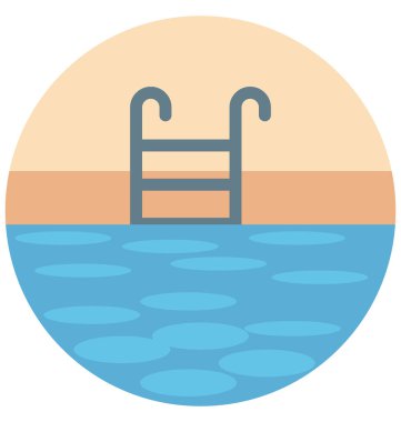 Havuz illüstrasyon renk vektör izole simge kolay düzenlenebilir ve özel kullanım için boş zaman, seyahat ve Tur 