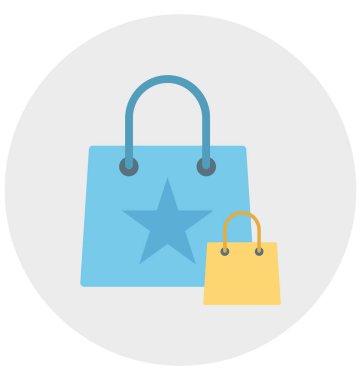 Alışveriş çantası illüstrasyon renk vektör izole simge kolay düzenlenebilir ve özel kullanım için boş zaman, seyahat ve Tur 