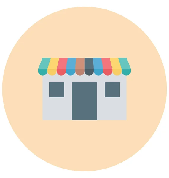 Tienda Ilustración Color Vector Icono Aislado Fácil Editar Uso Especial — Vector de stock