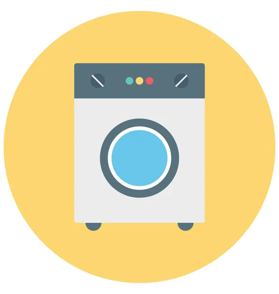 レジャー ツアーのため洗濯機の図色ベクトル分離アイコン簡単編集可能な特別な使用 — ストックベクタ