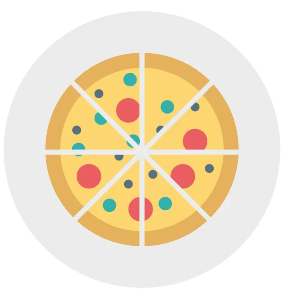 Pizza Illustration Color Vector Isolated Icon Easy Editable Special Use — Stock Vector