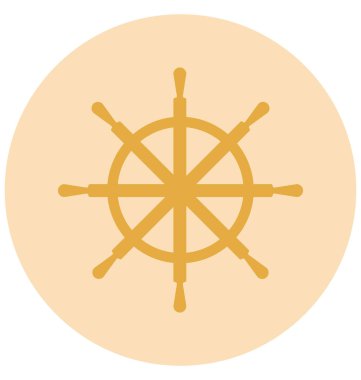 Tekne illüstrasyon renk vektör izole simgesi direksiyon kolay düzenlenebilir ve özel kullanım için boş zaman, seyahat ve Tur 