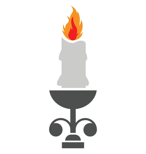 Svíčka Svíčky Halloween Barevné Izolované Vektorové Ikony Které Lze Snadno — Stockový vektor