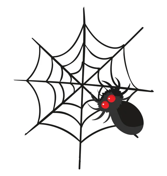 Spinnenweb Vreselijke Kleur Geïsoleerde Vector Icon Die Gemakkelijk Kan Worden — Stockvector