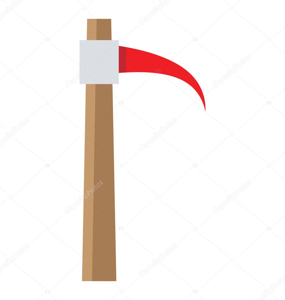 halloween scythe, costumes accessories Color Isolated Vector icon which can be easily edit or modified