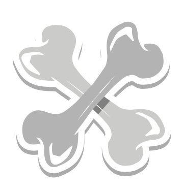 Cadılar Bayramı kemik, köpek kemiği kolayca olabilen renk izole vektör simge Düzenle veya değişikliğin