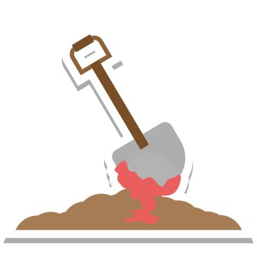 Cadılar Bayramı spade, kanlı spade kolayca olabilen renk izole vektör simge Düzenle veya değiştirilme tarihi