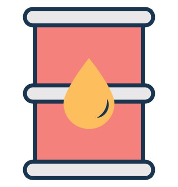 Yakıt konteyner, yakıt davul vektör simgesi