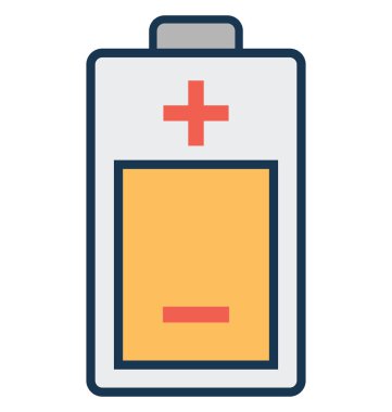 Pil şarj, pil seviyesi izole vektör simge kolayca değiştirilebilir veya düzenleme