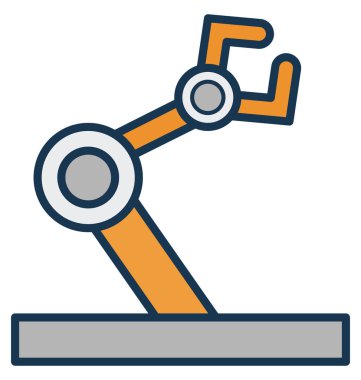 Endüstriyel, robotik teknoloji izole vektör simge kolayca değiştirilebilir veya düzenleme